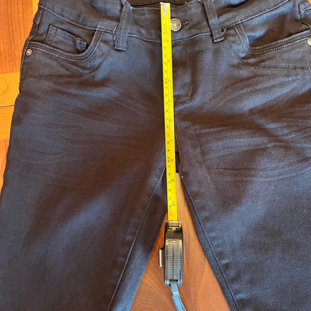 Delia’s Morgan Black Low Waist Straight Leg Jeans Size 3/4 - Picture 7 of 8